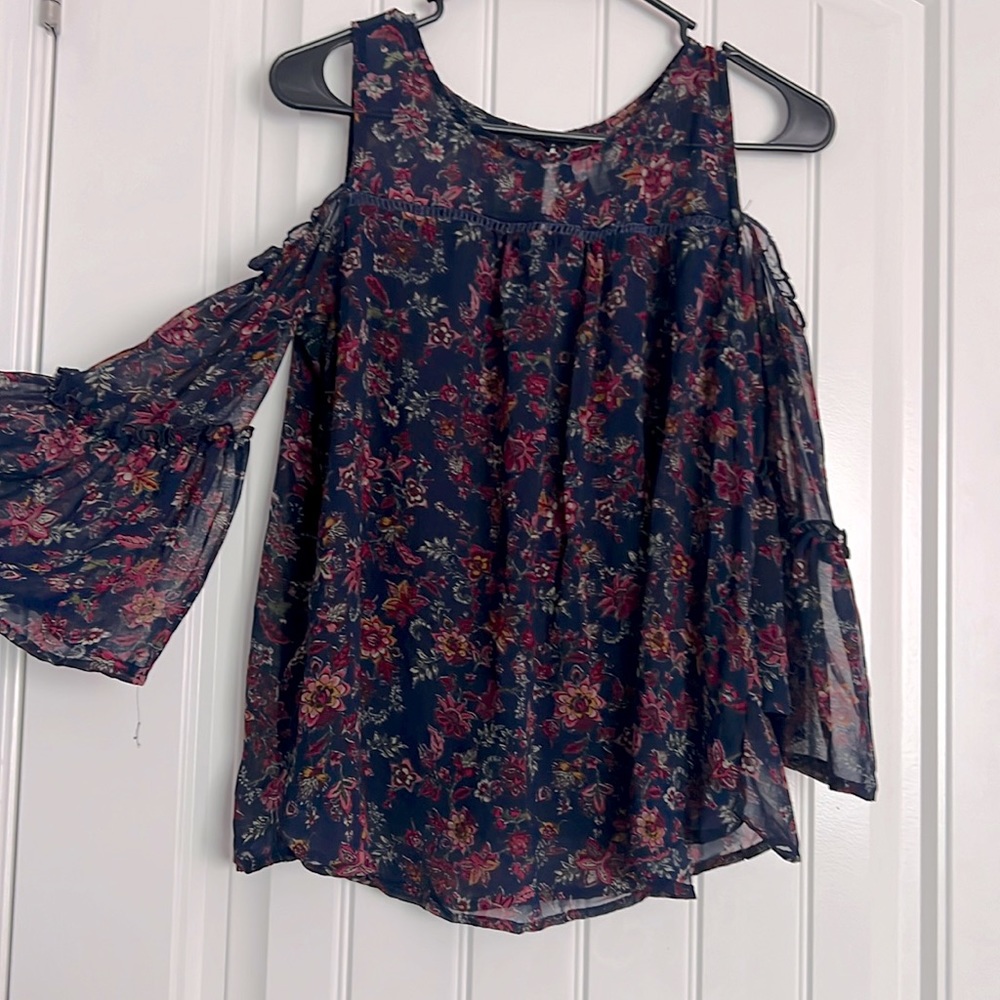 Dress Barn Off the Shoulder Floral Blouse